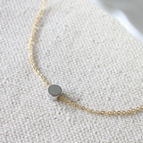 Simple Rhodium Dot Sterling Silver Necklace