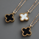 Two Sided Small Cross Necklace in Rose Gold