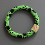 Animal Pattern Roll On Bead Crochet Bracelet
