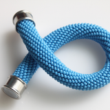 Bead Crochet Cornflower Bracelet