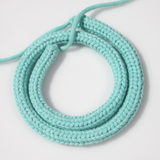 Knitted Aqua Green Cord Summer Necklace