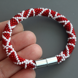 Bead Crochet Geometric Pattern Bracelet