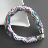 Bead Crochet Zig Zag Pattern Bracelet v2
