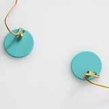 Turquoise Plated Dot Earrings